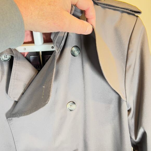 Stormport Trench Coat Men 42R ZipOut Lining Double Breast Cold Mild 2 Coats in 1 - Picture 6 of 16